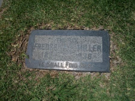 Rev. Frederick Charles Miller gravestone