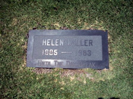 Helen Miller gravestone