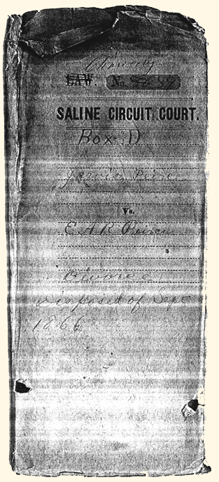 Jarvis Pierce vs. Elewesa A.R. Pierce divorce suit, 1866