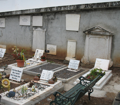 gravestone location of Joseph Dundas Miller, Madeira
